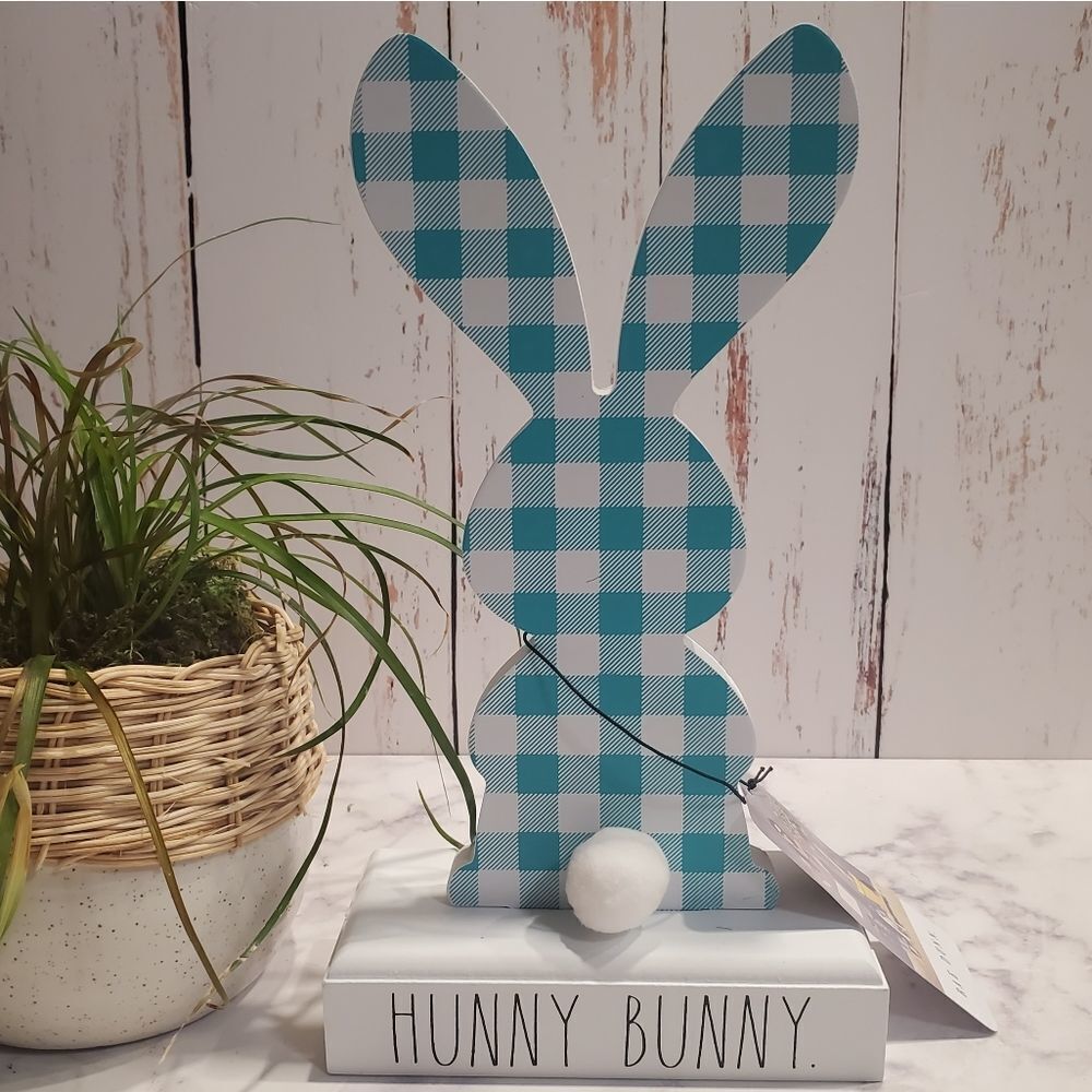Rae Dunn Hunny Bunny Plaid Easter Bunny